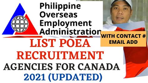 poea jobs in canada